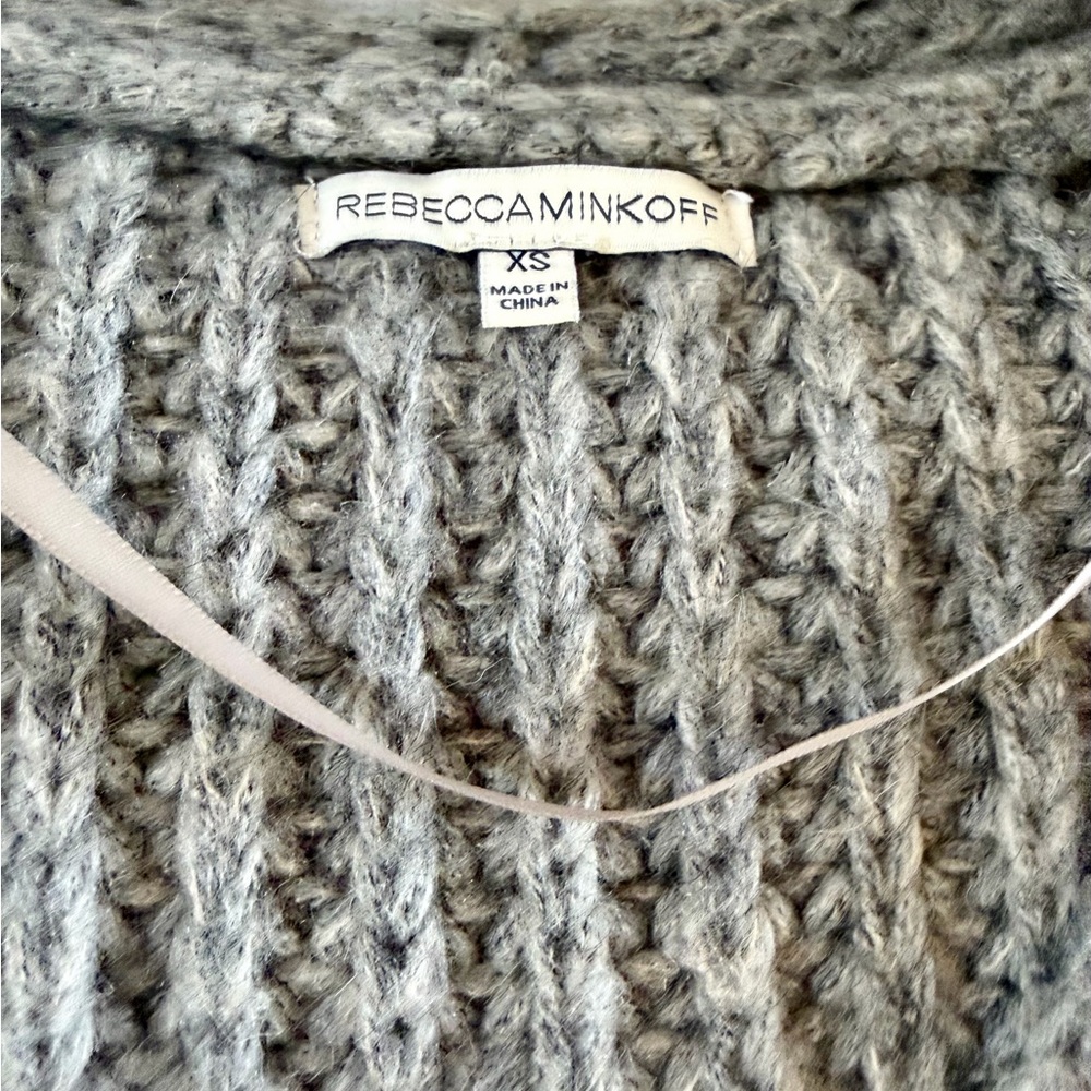 Rebecca Minkoff Charcoal V-Neck Sweater - Picture 2 of 6